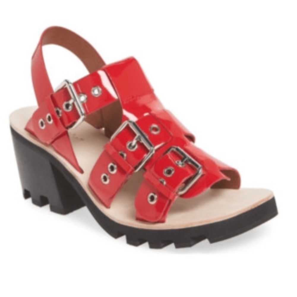 Jeffrey Campbell Red Riveter Lugged Buckle Sandal 6 - Picture 11 of 11